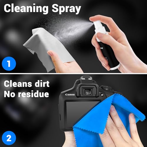 Aispour Camera Lens Cleaning Kit, 10-in-1 Camera Cleaning Kit, Camera Lens Cleaner and Camera Accessories, Includes Lens Cleaning Kit/Lens Cleaner/Lens Cleaning Pen/Soft Brush