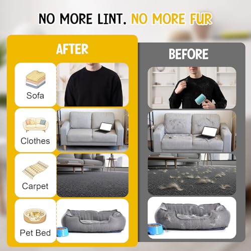 4 Pcs Pet Hair Removal Gloves for Dogs Cats Reusable Electrostatic Fur Remover Tool Mitt Grooming Glove for Sofa Couch Carpet Clothing Car Seat Washable Large Size Thickened