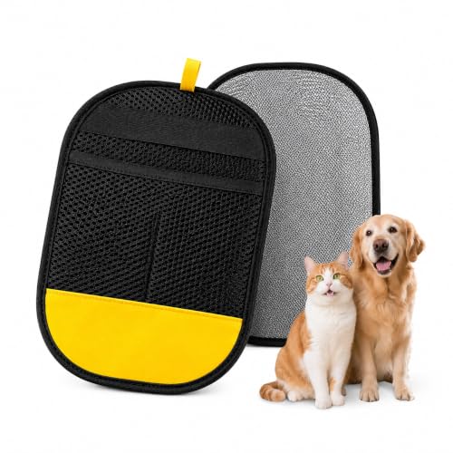 Pet Hair Remover Glove for Laundry, Couch and Grooming, Reusable Electrostatic Dog Cat Hair Removal Mitt, Lint Roller Alternative, Works on Clothes, Carpet and Car Seats