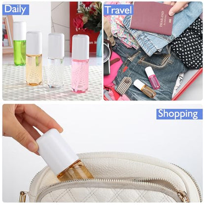 Small Spray Bottles 4 Pack1.35oz Fine Mist TSA Travel Size Toiletries Spray | 40ml Empty Mini Spray Bottles Refillable Plastic Travel Bottle Set for Hair, Face Toner, Plants, Cleaning