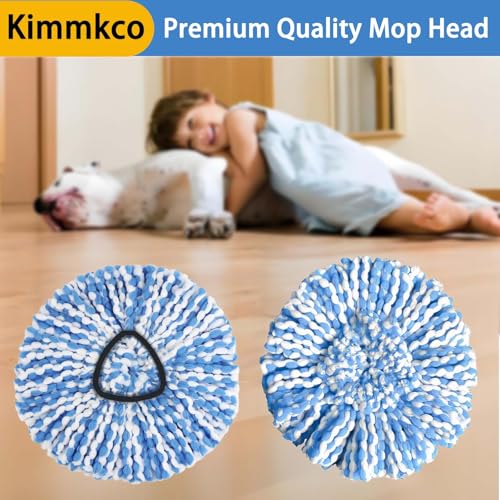4 Pack Spin Mop Head Replacement for O Cedar RinseClean Spin Mop Refill, Mo-p Replace Head for Only 2-Tank System, Fluffy Microfiber, Deep Cleaning Machine Washable - size: 4pcs 2-Tank Mop Refills Small