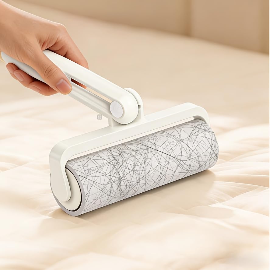 16cm Wide Lint Roller, Super Sticky, Efficiently Removes Pet Hair, Dust for Clothes, Sofa and Bedding (wihte) - color: Wihte