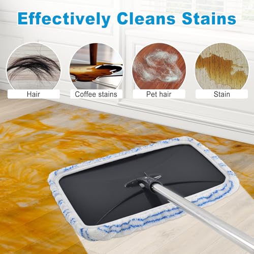 8 Pack Mop Heads Replacements for OCedar Hardwood Floor 'N More Microfiber Mops,Terry Cloth Mops Refills 15 x 8 Flat Dust Mop Pads for O Cedar mop, Washable Mopping Pads(Mop Handle Not Included) - size: 8 Pack