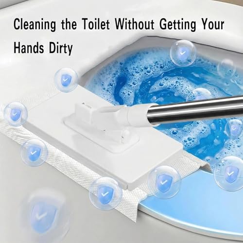 2026 New Snap Grip Mini Mop with Replacement Cleaning Cloth,Clever Zero Touch Mini Mop,100cm Long Handle Mopping Sweeper Stick for Multi Cleaning,Wet and Dry Use (2 Set) - color: 2 Set