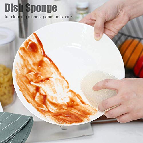 ALINK Sink Drain Brush + 6-Pack 6-Pack Sponge Bottle Dish Brush Set
