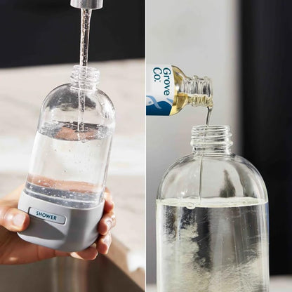 Grove Co. Refillable Glass Spray Bottle, 16 oz Grey - Reusable Cleaning Container with Protective Silicone Sleeve & Slide & Snap Labeling System - For Essential Oil, Multi-Purpose & Glass Cleaners - color: Polished Gray, size: 16 Ounce (Pack of 1)