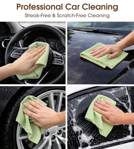 KitchLife Microfiber Cleaning Cloth Roll, 100 Pack - Tear-Away Microfiber Paper Towels, Lint-Free, Reusable, Washable for Kitchen, Car, Dishes, and Sensitive Surfaces (Bean Green) - color: Bean Green, size: 100 Pack