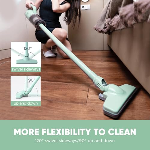 KEROMEE Stick Vacuum Cleaner, Corded Handheld Vacuum Cleaner Mini Electric Broom for Pet Hair Hardwood Floor Cat Litter Cleaning (13ft-Cord) - style: corded