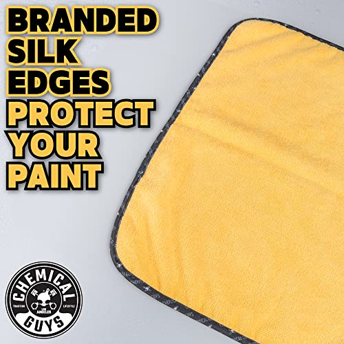 Chemical Guys Automotive Microfiber Drying Chamois Gold 3 Pack Extra Absorbent Car Drying Cloths for Streak Free Paint Glass and Smooth Exterior Surfaces 24 x 16 Inches - size: 24"x16", style: 3 pack
