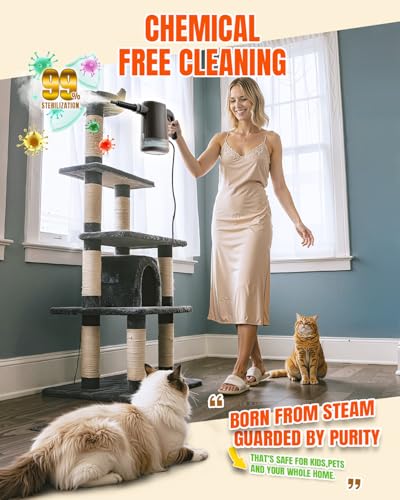 Handheld Steam Cleaner for Home, 15s Instant Heat Pressurized Steam Cleaner, Lightweight Upgrade 650ML Tank, Portable Steam Cleaner for Kitchen, Grout, furniture, Car, Bathroom & Clothes