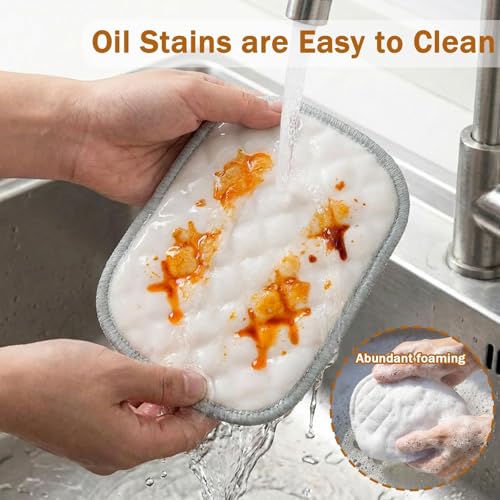 Double Side Non Scratch Wire Dishcloth, 4 Pcs Multipurpose Wire Dishwashing Rags, Wires Mesh Cleaning Cloth for Wet and Dry Cleaning, Reusable Metal Wash Cloth for Kitchen, Pots, Pans, Stove, Sinks