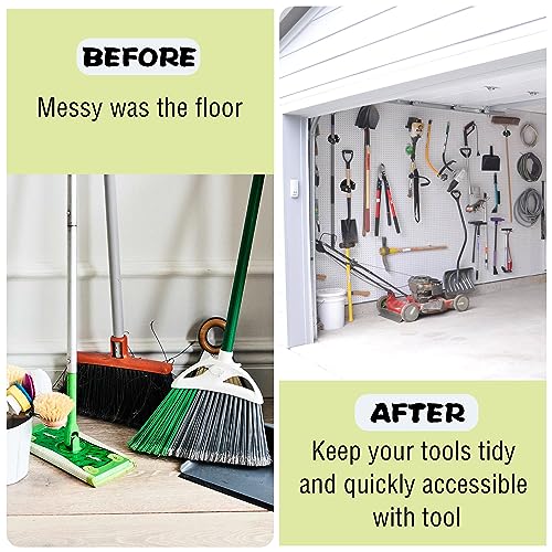 ULIBERMAGNET Magnetic Mop Broom Holder,Heavy Duty Movable Magnetic Broom Holder Rack,Anti-slip Wall Mounted Utility Storage Mop Shovel Hanger for Garage, Kitchen, Laundry, Garden(4 Pack/Black) - style: 12LB 4PCS Magnetic Mop Holder