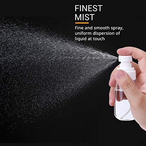 RELANOR Pack 2 Small Spray Bottle Travel Size 3.39oz/100ml - Fine Mist Mini Empty Spray Bottles - Leak Proof - for Toners, Face & Hair Mist - size: 100 ml - Pack 2