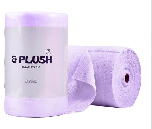 Microfiber Cleaning Cloth Roll - 50 Pack, Tear Away Microfiber Towels, 12" x 12", Reusable, Washable, Streak Free, Ultra Absorbent Dish Rags for Car, Home, Garage or Shop (Purple) - color: Purple