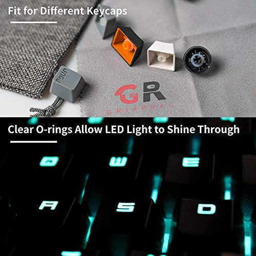 Mechanical Keyboard O Ring Switch Dampener with Keycap Puller Remover Brush Accessory Bag, for Cherry MX Kailh Box Gateron 40A-L (150pcs)