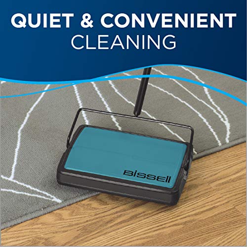 Bissell Easy Sweep Compact Carpet & Floor Sweeper, 2484A, Teal - size: Pack of 1