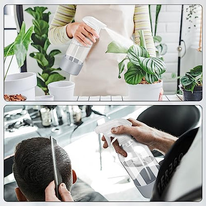 Rionisor Glass Spray Bottles with Silicone Sleeve Protection, Empty 16 oz Refillable Containers, Reusable Spray Bottles with Adjustable Nozzle for Hair, Cleaning Solutions, Essential Oils 1 Pack Grey - color: Grey, style: 1 Pack