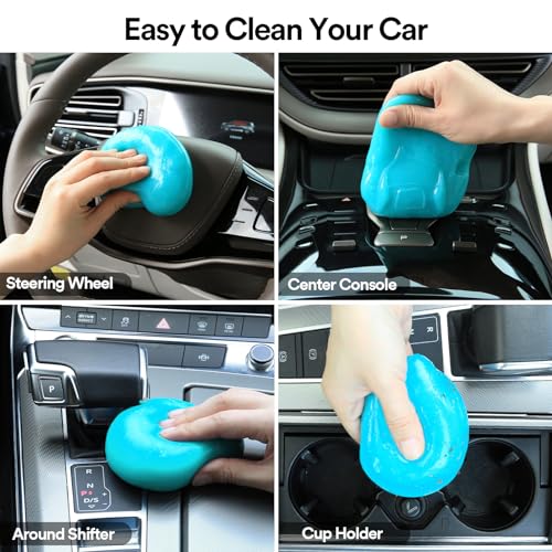 PULIDIKI Car Cleaning Gel Car Cleaning Putty Car Putty Auto Detailing Tools Car Slime Cleaner Dust Cleaning Gel for Car Interior Cleaner Car Cleaning Supplies Cleaning Kit Car Accessories Blue 2Pack - color: Blue(2Pack)
