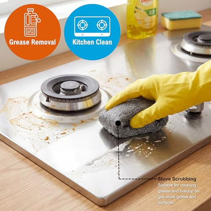 PAMI #0 Steel Wool Medium Fine Grade Scrubbers, Pack of 8, Reusable Non-Scratch Cleaning Pads for Kitchen and Bathroom - style: #0 - Medium Fine
