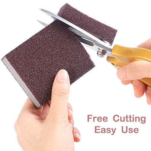 Krisler 8pc Carborundum Sponge Nano Emery Sponges Caspian Stone Pot Clean Brush Rust Eraser Grit Scouring Pads Pot Cleaning Pads with Carborundum Washing Kitchen Cleaner Tool(thickness-1inch) - size: Brown 1 Inch (Pack of 8)