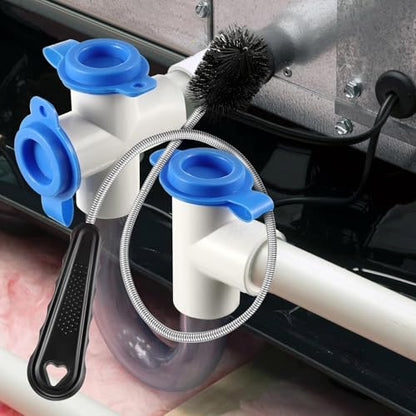 3 Pcs Condensate Trap Flexible Drain Brush, 16 Inch AC Drain Line Cleaning Brush for AC & HAVC Condensate P Trap, Black - color: Black, size: 16 Inch