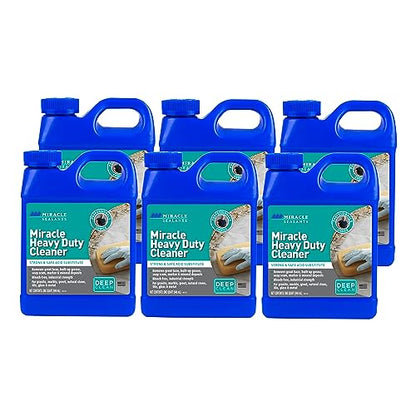 Miracle Sealants Miracle Heavy Duty Tile & Stone Cleaner, Grout Haze Remover, Non-Acidic, Quart, 6 Pack - size: 32 Fl Oz (Pack of 6), style: Jug
