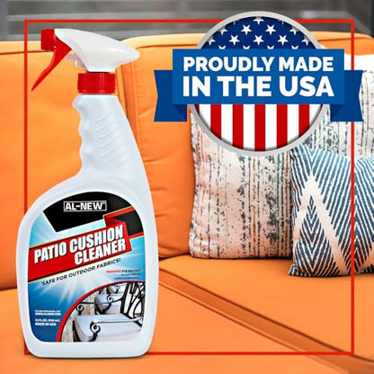 AL-NEW Patio Cushion Cleaner | Safe For Use On Outdoor Fabrics Such As Patio Cushions, Awnings, Furniture Covers, and more (32 Ounce) - style: Pack of 1