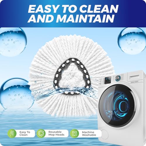 Mop Heads Replacement for Ocedar Mop Heads Replacements, Compatible with O Cedar Mops Replace Heads, Deep Clean Microfiber Spin Mop Replacement Head ,Ideal for Everyday Users & Pet Owners-5 Pack - size: 5 Pack