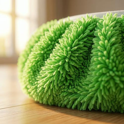 12Pack Reusable Coral Fleece Mop Pads Compatible with Swiffer Sweeper and All 10-12 Inch Flat Mops - Machine Washable Wet Dry Floor Cleaning Pads for Hardwood Laminate Tile Marble