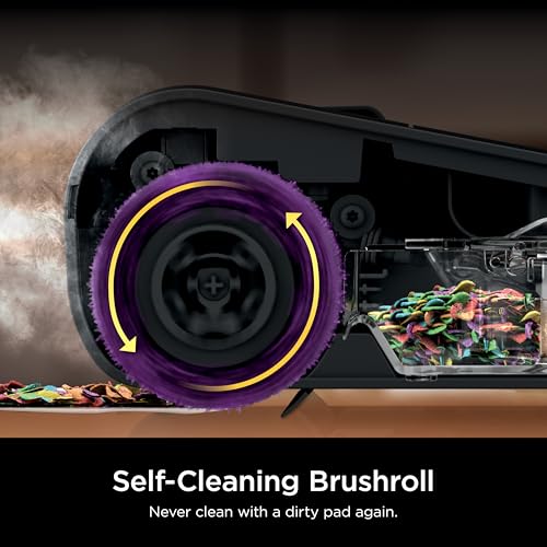 Shark SD201 Steam Pickup 3-in-1 Steam Mop Picks Up Debris, Deep Scrubs, & Steam Sanitizes All At Once, Lightweight Steam Cleaner for Home w/Sealed Hard Floors like Hardwood, Tile & Laminate (Renewed)