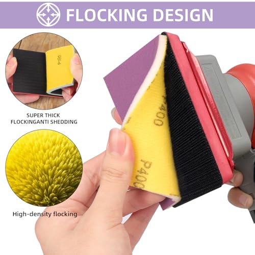 20 Pcs 3 x 4 Inch Sanding Sponge Set, 180 Grit Abrasive Sanding Sponges Pads Soft Foam Hand Sander Block Wet Dry Purple Ceramic Sand Sandpaper for Wood Metal Drywall Furniture Paint Polishing - size: 20pcs 180 Grit, style: Ceramic Sand