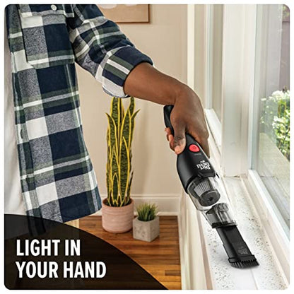 Dirt Devil Grab and Go+ 8V Cordless Handheld Vacuum Cleaner, Powerful Suction, Lightweight, Includes 2-in-1 Tool and Charging Stand with Tool Storage, Portable Vacuum Cleaner