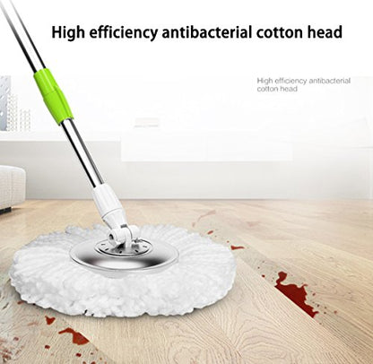 3 Pack Mop Head Replacement Spin Mop Replacement Head Microfiber Spin Mop Refills Easy Cleaning Round Shape Standard Size - color: 3 Pack-white