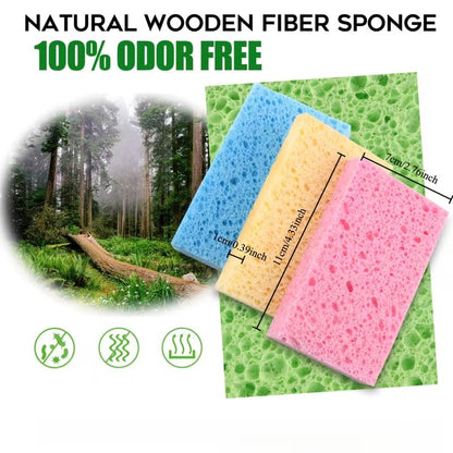1 Pack Cellulose Sponge Kitchen Sponge for Dish Cleaning, Soft Non Scratch Absorbent Cleaning Sponge Reusable Dishwashing Sponge Soft Scrub Pad for Kitchen Bathroom Household Daily Use (Blue) - color: Blue