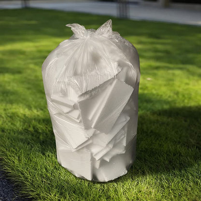 TYPLASTICS 45-48 Gallon Clear Trash Can Liners - 43" x 48" - High Density Garbage Bags - 200 Pack - Multipurpose for Office, Yard, Recycling, Industrial and Commercial - size: 25 Count (Pack of 8)