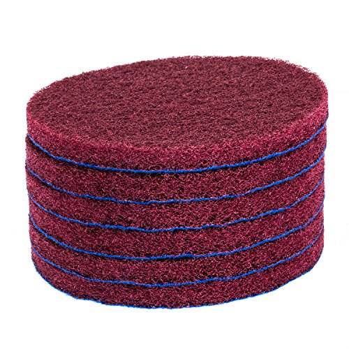 Kichwit 6-Pack Replacement Scrub Pads, Red (5 Inch) - color: Red
