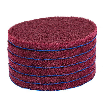 Kichwit 6-Pack Replacement Scrub Pads, Red (5 Inch) - color: Red