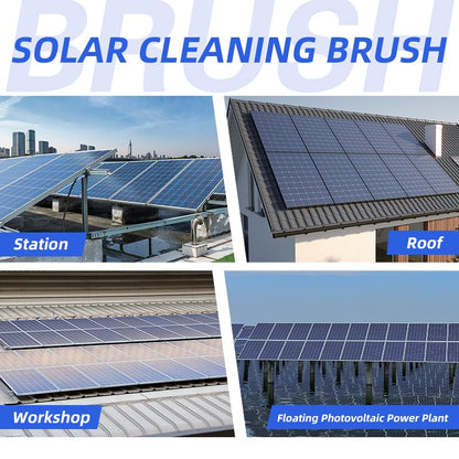 Solar Panel Cleaning Brush, 11 FT Telescopic Water Fed Pole Brush, Window Cleaning Brush and Pole, Window Solar Panel Cleaning Kit, Automatic Solar Panel Brush, with Lithium Battery - color: 11ft-battery