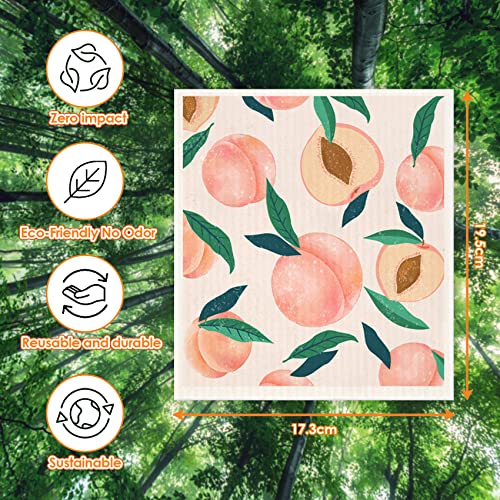 Mixed Fruit Swedish Kitchen Dishcloths Reusable Dish Towels Absorbent and Fast Dry Cleaning Cloths for Kitchen Cleaning Wipes 6 Pieces - color: Fruit