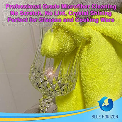Yellow Microfiber Cleaning Towels, 36-Pack Dual-Sided Ultra Soft Plush Washcloth, Professional Grade Premium Microfiber Detailing Cleaning Cloths, Car, Household and Commercial (Yellow, 16" x 16") - color: Yellow