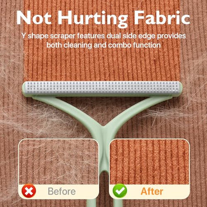 Pet Hair Removal Tool 3 Pack Dog Cat Hair Remover Carpet Scraper Rake Fur Removal Brush Lint Remover Shaver for Car Furniture Couch Green - color: Green