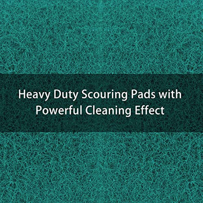 Heavy Duty Scour Pads, Non-Scratch Scrub Sponges, ULIFESTAR 5PCS Dish Scrubber Scouring Pads, Dual-Sided Reusable Household Scrub Pads for Dishes,Dish Cleaning Tool,Kitchen Scrubbers & Metal Grills - size: 150*230mm/5.9*9.06''180-240grits