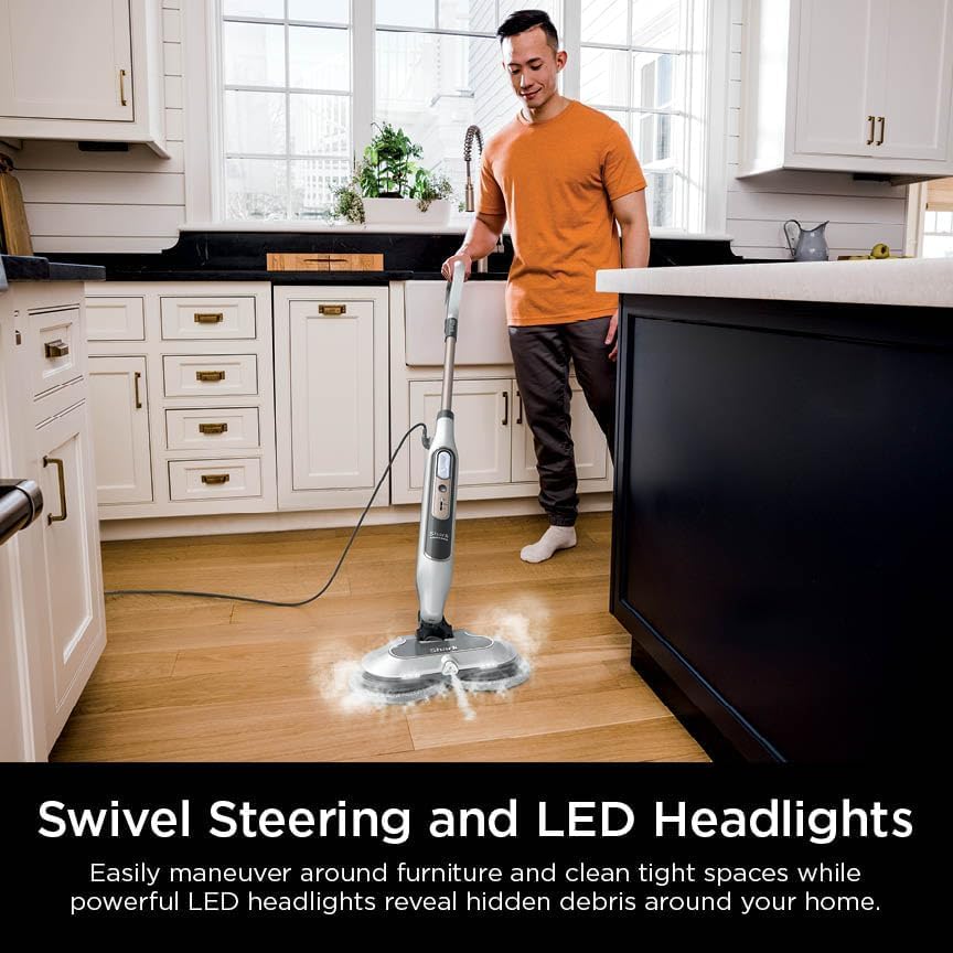 Shark S8201 Steam & Scrub with Steam Blaster Technology All-in-One Hard Floor Steam Mop with 3 Steam Modes & LED Headlights, Bronze (Renewed) - color: Bronze/White