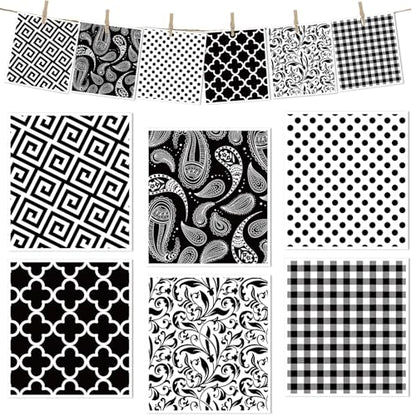 Reusable Swedish Dishcloths for Kitchen, 6 Pcs Geometric Pattern Dish Cloths, Absorbent Modern Design Cellulose Cleaning Towels Wipes for Cooking Home Decor Housewarming Gifts - style: Geometric