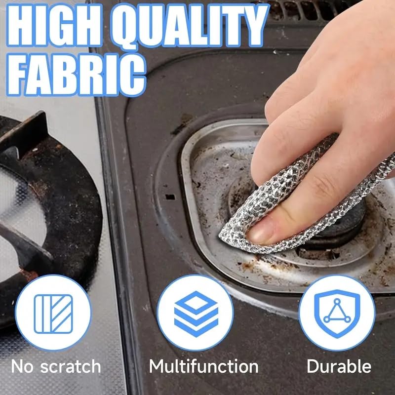 10 PCS Cleaning Sponges Multipurpose Wire Miracle Cleaning Cloths Wire Dishwashing Rags for Non-Stick Cookware, Kitchen, Sinks, Scrubs and Cleans for Dishes Easy Rinsing