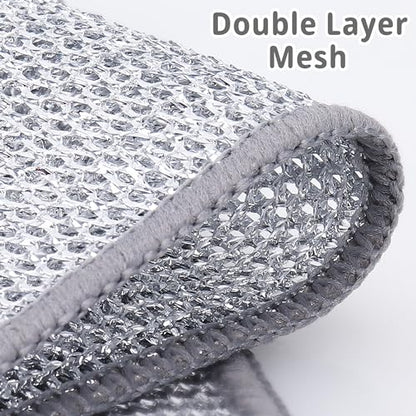 Nanaborn Wire Dishwashing Rags for Wet 12pcs Multipurpose Non-Scratch Kitchen Mesh Dishcloth