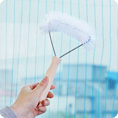 1 Piece Window Screen Cleaning Brush Screen Window Brush Screen Window Cleaning Brush Multifunction Removal Dust Brush Cleaner Brush Window Cleaner Tool, Beige
