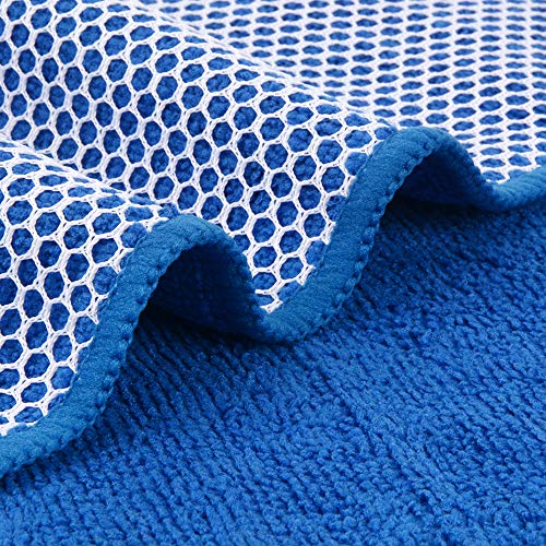 SINLAND Microfiber Dish Cloth for Washing Dishes Dish Rags Best Kitchen Cloths Cleaning Cloths Poly Scour Side 12Inchx12Inch 20Pack, Dark Blue - color: Dark Blue, size: 12inchx12inch 20pack