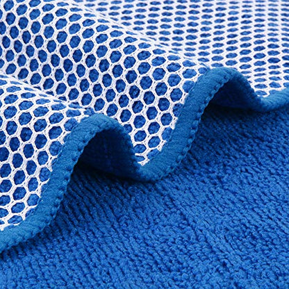 SINLAND Microfiber Dish Cloth for Washing Dishes Dish Rags Best Kitchen Cloths Cleaning Cloths Poly Scour Side 12Inchx12Inch 20Pack, Dark Blue - color: Dark Blue, size: 12inchx12inch 20pack