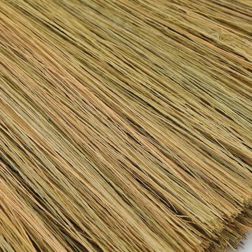 SOLUSTRE 2pcs Handmade Soft Bristle Household Brooms with Removable Handles, Natural Woven Straw Cleaning Brooms for Indoor Dust Removal and Living Room Sweeping